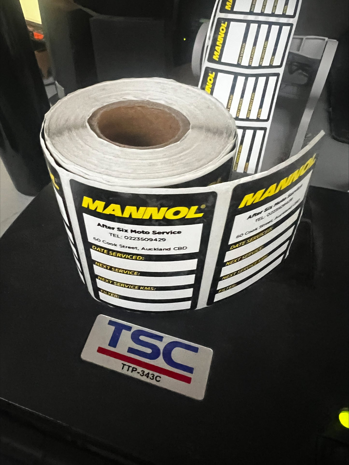 Car Service Labels