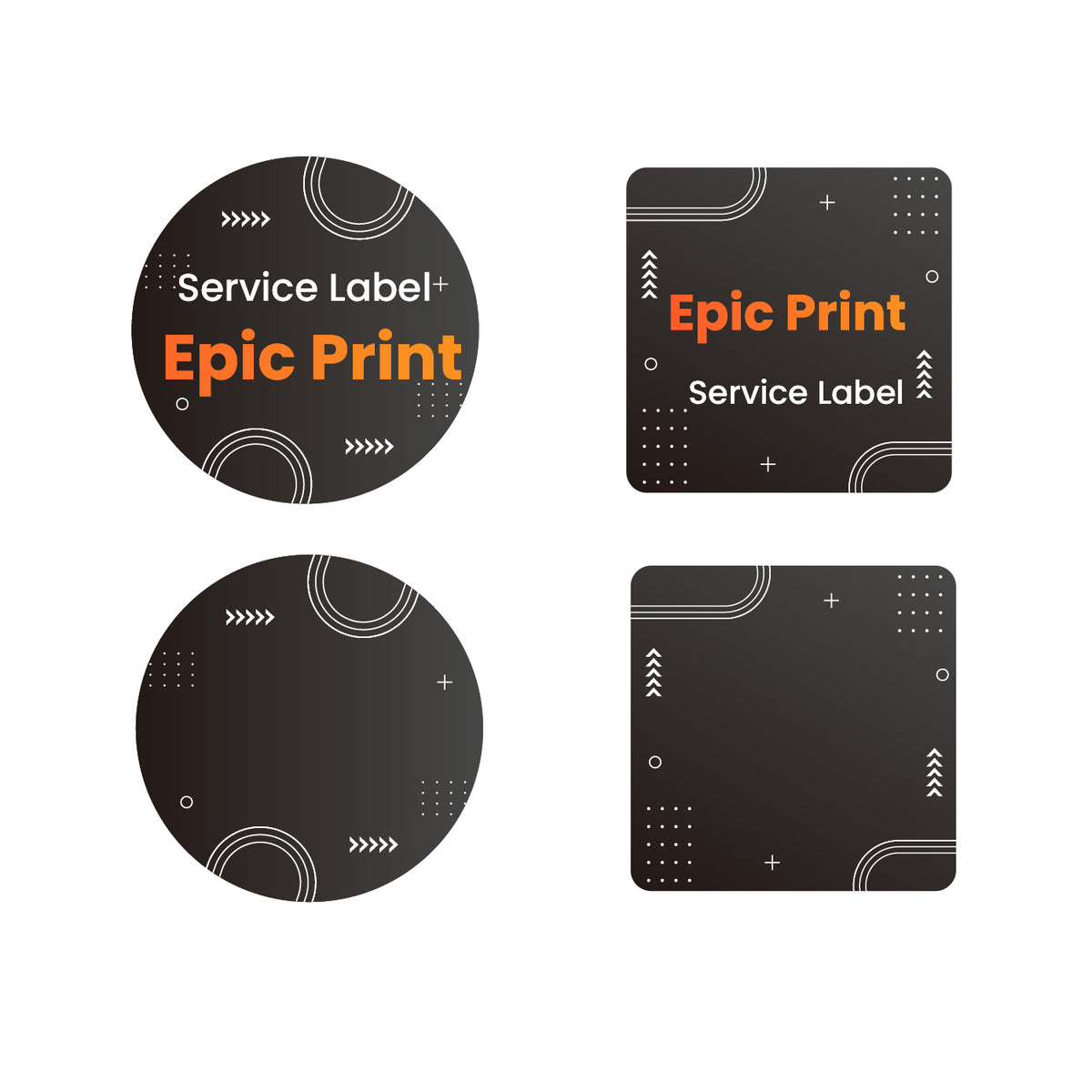 Serviceability Label Sticker Custom Car Service Labels – Double-Sided Stickers | Epic Print