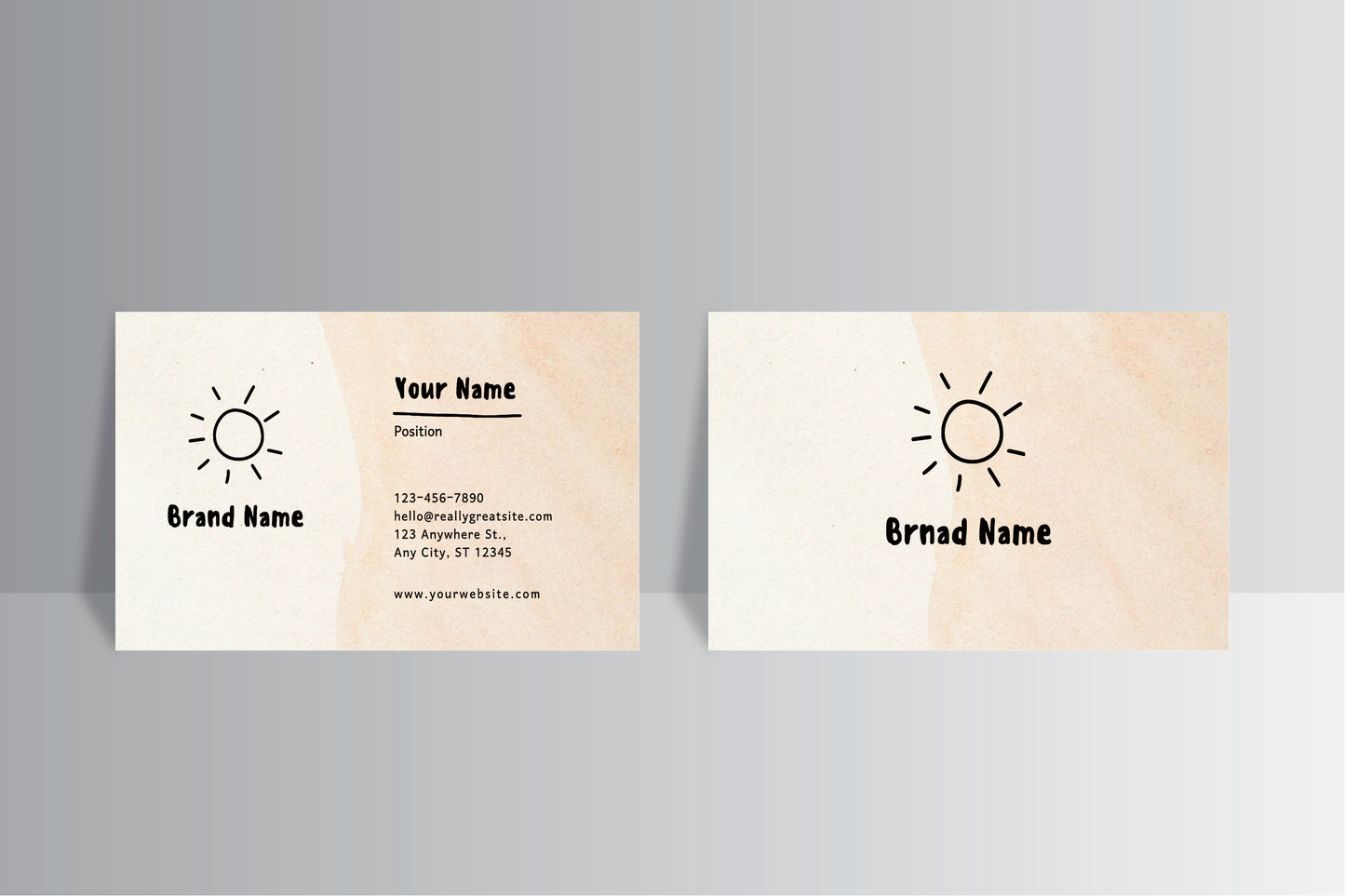 Square Corner Business Cards